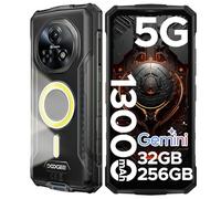 DOOGEE Fire 7 Pro Móvil Rugerizado 6,6" IPS/90Hz 13000mAh/33W, 32GB+256GB/2TB Android 15 Movil Indestructible, Cámara 64MP+20MP+16MP/Lámpara de 1200LM/NFC/OTG/Face ID/GPS/Movil Irrompible 2025