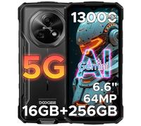 DOOGEE Fire 7 Teléfono Móvil Irrompible 5G, 16GB+256GB/2TB Gemini AI Android 15 Movil, 6,6" 13000mAh Móvil Rugerizado, Dimensity 6300 Movil Resistente, 64MP/Dual SIM 5G/OTG/NFC/GPS Moviles Gaming 2025