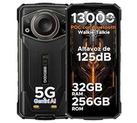 DOOGEE Fire 7 Ultra Telefono Movil Irrompible 5G, 32GB+256GB/2TB 13000mAh/33W Móvil Resistente, 6,6" Smartphone Android 15, NFC/125dB Altavoz/64MP/SOS/OTG/GPS Teléfono con M6 Auriculares Walkie Talkie
