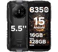DOOGEE Fire3 Pro Telefono Movil Rugerizado Android 15, Movil Indestructible 8350mAh 5.5" IPS HD+, 16GB RAM+128GB ROM/2TB, Smartphone 3,5mm, Cámara 16MP+8MP, NFC/Huella Lateral/Face ID Widevine L1
