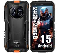 DOOGEE Fire3 Ultra Movil Irrompible Android 15, 24GB + 256GB /2TB, 8250mAh Móvil Todoterreno, 16MP+20MP Visión Noche, 5.5" IPS Display Móvil Rugerizador Indestructible, Widevine L1 Dual 4G IP68 NFC