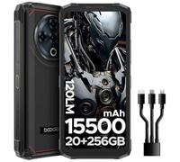 DOOGEE FIRE6POWER Movil Irrompible, 20GB+256GB/2TB, 15500mAh Linterna de Doble luz Móvil Rugerizado, 6.56''HD+ 90Hz Android 14 Movil Resistente,50MP+8MP, NFC/OTG/Huella Dactilar/Face ID/Dual 4G SIM