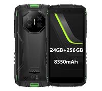 DOOGEE Mini Teléfono Resistente Fire 3 Ultra, 24GB+256GB, 20MP Visión Nocturna Cámara, 5,5" HD+, Cuerpo Compacto+Agarre Fácil, Batería 8350mAh, IA Gemini, Smartphone Antigolpes IP68, NFC GPSS Verde