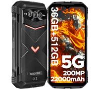 DOOGEE Movil Resistente VMAX Plus [2025] 36GB+512GB, 22000mAh 33W, Cámara 200MP+Visión Nocturna, 6.58" FHD+ 120Hz, Dimensity 7050 Móvil irrompible 5G, Android 14, TF 2TB, IP68IP69K/NFC/WiFi6/Huella