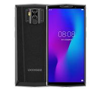 DOOGEE N100 10000mAh Batería Teléfono Móvil Libre, Carga Inalámbrica, 5.99 Pulgadas FHD + Smartphone Android 9.0, Cámara 21MP + 8MP, Helio P23 Octa Core 4GB + 64GB, GPS NFC Dual SIM Diseño de Cuero