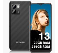 DOOGEE N50 Pro Teléfono Móvil Libres 2025, 20GB RAM+256GB ROM, 50MP AI Cámara, 6,52 Pulgadas HD+, 1TB Ampliable, 4200mAh Batería 18W, Widevine L1 Android 13 Smartphone 4G OTG/GPS/Face ID-Huella