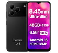 DOOGEE Note 56 Plus Android 16 Teléfono Móvil, Diseño Elegante&Sutil, 48GB+256GB, 6.56" 90Hz Pantalla, Octa Core 4G Smartphone, AI Cámara 50MP, Batería 6150mAh, Dual SIM, Widevine L1, NFC Negro