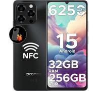 DOOGEE Note 58 Pro Telefono Movil Libre Andriod 15, 32GB+256GB Smartphone Octa Core 6.75" HD+ 90Hz Móvil, Batería 6250mAh, 16MP+8MP, Teléfono Móvil 8.6mm, Dual SIM 4G/ GPS/NFC/Huella Dactilar Negro