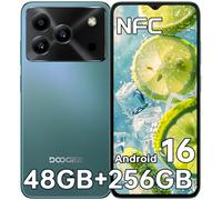 DOOGEE Note56 Plus Teléfono Movil Andriod 16,48GB+256GB/TF 2TB Moviles Libres,6.56" HD+ IPS Móvil 6150mAh,50MP+8MP Cámara,8.45mm Cuerpo Smartphone Octa Core,Doble SIM/NFC/GPS/OTG/Face ID
