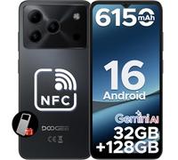 DOOGEE Note56 Pro Android 16 Telefono Movil Libres, 6150mAh 32GB+128GB/2TB Smartphone, Octa Core Telefonos Moviles HD+ 6,56", Cámara 13MP+8MP Teléfono Móvil, Gemini AI/NFC/Dual SIM/Face ID/Widevine L1
