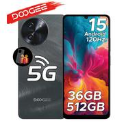 Doogee Note59 Pro+ 5G Smartphone Android 15 6.75" 120hz Mobile Phone 12GB RAM 512GB Rom 6250Mah 12GB 512GB Black