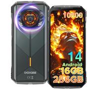 DOOGEE S Punk Movil irrompible Android 14,16GB+256GB(TF 1TB), 10800mAh Batería 33W, 6.58”FHD+, Cámara 50MP+16MP, Movil Resistente Agua y Golpes 4G Octa Core/IP68/NFC/OTG/Face ID/Huella/Efecto luz LED
