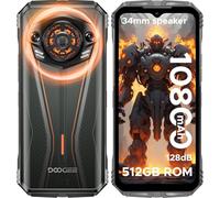 DOOGEE S Punk Pro Smartphone, 128 dB Super Resolución, 20 (8+12) GB+512GB/2TB, Android 14, 6,6» FHD+, 10800mAh/33W, 50MP+16MP Cámara, 4G Dual SIM/LED/OTG/NFC (Naranjo)