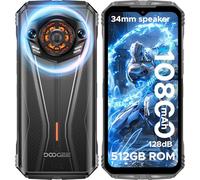 DOOGEE S Punk Pro Telefono Movil Resistente Android 14, 20GB+ 512GB/2TB, 128dB Altavoz 10800mAh/33W Movil Indestructible con Efecto luz LED, 6.6" FHD+ 50MP Moviles, NFC/OTG/Dual 4G/Huella Smartphone