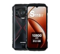 DOOGEE S118 Movil Resistente 2024, 20GB RAM+512GB ROM, 10800mAh, Pantalla 6.58" FHD+ 120Hz, 50MP Cámara, Android 14, Octa Core, 4G Dual SIM Telefonos Moviles Libres, NFC, GPS, Fingerprint, Rojo