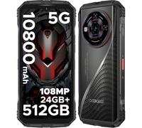 DOOGEE S118 Pro 5G Movil Irrompible MTK7050 24GB+512GB, 6.6''FHD+/120Hz Móvil Rugerizado, 4K/108MP+20MP Visión Nocturna, 10800mAh(33W), NFC/Huella&Face ID/Doble SIM 5G Movil Resistente