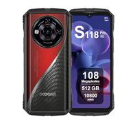 DOOGEE S118 Pro 5G Móvil Resistente, 24GB RAM + 512GB ROM, Batería 10800mAh, Pantalla 6.6" FHD+ 120Hz, AI Camara 108MP, Octa-Core 6nm, Android 14, Dual SIM, NFC, Móvil Rugerizado Libres, 2025, Rojo