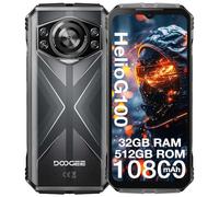 DOOGEE S118 Telefono Movil Irrompible, 32GB + 512GB/2TB 10800mAh/33W Smartphone, 6.6” FHD+ 120Hz Helio G100 Movil Rugerizado Android 14, 50MP+12MP Visión Nocturna, Huella/Face ID/4G Dual SIM/NFC 2025