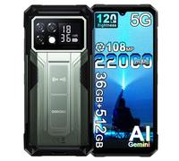 DOOGEE S200 MAX 5G, 36GB + 512GB, Batería 22000mAh, 6.72" FHD+ Octa Core, Móviles Resistentes 5G Libres, 108MP+20MP+32MP AI Smartphones Libres, 1.3" AMOLED Heckdisplay/NFC/WiFi 6/Dual SIM (Negro)