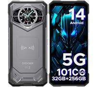 DOOGEE S200 Móvil Irrompible 5G, 10100mAh/33W, 6.72”FHD+120Hz Movil Rugerizado Android 14, 32GB RAM+256GB ROM(2TB) DDR5, 100MP+20M PVisión Nocturn Teléfono Antigolpes, Smartphone WIFI6/FACEID/NFC