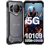 DOOGEE S200 Movil Resistente 5G Android 14, 32GB+256GB(TF 2TB) Teléfono Movil, Batería 10100 mAh/33W Smartphone, Dimensity 7050 Octa Core, 6.72'FHD+ 120Hz 100MP Cámara, Doble SIM/NFC/OTG/GPS, Gris