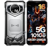 DOOGEE S200 Móvil Rugerizado 5G Android 16, 10100mAh/33W, 6.72” FHD+120Hz Movil Irrompible con Auriculares de Conducción Osea, Movil Indestructible 48GB RAM+256GB ROM(2TB), 100MP+20MP/Face ID/NFC