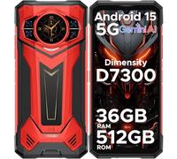 DOOGEE S200 Plus 5G Outdoor Mobile Phone Without Contract, Dimensity 7300, 32GB + 512GB Outdoor Smartphone, 1.32 Pulgadas + 60Hz AMOLED Rear Display 6.72 Pulgadas 120 Hz, 100 MP, 10100 mAh, WiFi 6E