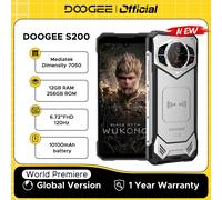 DOOGEE S200 teléfono resistente 5G Dimensity 7050 Octa Core 1,32 "AMOLED pantalla trasera 12GB RAM + 256GB ROM 100MP cámara 10100mAh 5G teléfono S200 12GB 256GB SR