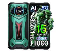 DOOGEE S200 Ultra 5G Móviles Robusto (2025), 48GB + 1TB (2TB), 11000mAh/66W, 100MP AI Cámara + 20MP (Visión Nocturna) + 32MP, 6.72 Pulgada AMOLED FHD+ Smartphones Libres (Verde)