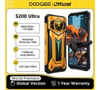 DOOGEE S200 Ultra 5G teléfono resistente 48GB + 1TB densidad 7400 11000mAh batería 66W 6,72 "FHD + 120Hz luz de respiración NFC Smartphone 12GB 1TB GREEN