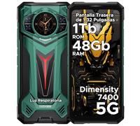 DOOGEE S200 Ultra Movil Irrompible 5G, 48GB+1TB/TF 2TB Móvil Rugerizado, Pantalla Trasera IPS de 1,3 Pulgadas, 120Hz 6.72" 11000mAh/66W, Movil Indestructible 100MP/Huella Digital/Face ID/OTG/NFC