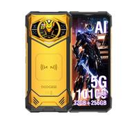 DOOGEE S200 X 5G Móvil Resistente, 6.72" FHD+120GHz Pantalla, 32GB RAM+ 512GB ROM, 100MP+20MP Visión Nocturna AI Cámara, NFC, 1.32'AMOLED Pantalla Trasera, Android 14 Smartphone Amarillo