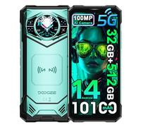 DOOGEE S200 X 5G Móviles, 32GB + 512GB, 10100mAh/33W, 5G Robusto, 100MP + 20MP (Visión Nocturna) + 20MP, 6.72 Pulgada AMOLED FHD+ Smartphones Libres NFC/Face ID (Verde)