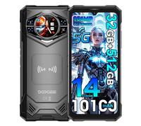 DOOGEE S200 X 5G Móviles, 32GB + 512GB, 10100mAh/33W, 5G Robusto, 100MP + 20MP (Visión Nocturna) + 20MP, 6.72 Pulgada AMOLED FHD+ Smartphones Libres NFC/Face ID (Negro)