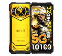 DOOGEE S200 X 5G Móviles, 32GB + 512GB, 10100mAh/33W, 5G Robusto, 100MP + 20MP (Visión Nocturna) + 20MP, 6.72 Pulgada AMOLED FHD+ Smartphones Libres NFC/Face ID (Naranja)