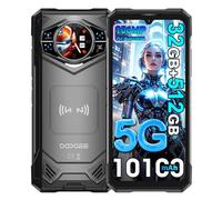 DOOGEE S200 X 5G Móviles, 32GB + 512GB, 10100mAh/33W, 5G Robusto, 100MP + 20MP (Visión Nocturna) + 20MP, 6.72 Pulgada AMOLED FHD+ Smartphones Libres NFC/Face ID (Negro)