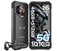 DOOGEE S200 X 5G - Teléfono móvil para Exteriores Android 16 con Auriculares, 48 GB + 512 GB (2 TB) para Exteriores, 10100 mAh, 6,72 Pulgadas FHD+ 120 Hz, 100 MP + 1,32 Pulgadas AMOLED Pantalla