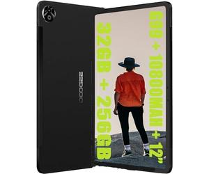 DOOGEE T20 Ultra Tablet PC, 32 GB Ram + 256 GB ROM (TF 2TB) Helio G99 Octa-Core, akku 10800mah, 12" 2.4K Pollici Tablette, TUV Certificado, 16MP + 8MP, GPS Gescihts ID Japan Audio Negro