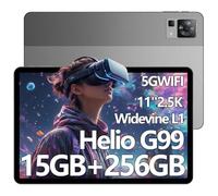 DOOGEE T30 Pro Tablet 11 Pulgadas, 15GB+256GB (2TB TF),Helio G99, 2.5k Tableta con 8580mAh Batería y Carga Rápida de 33W, 20MP+8MP, 4 Altavoces Hi-Res Audio, 4G Dual SIM Tablet Gaming