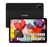 DOOGEE T30 Ultra Tablet PC, 32 GB Ram + 256 GB ROM (TF 2TB) Helio G99 Octa-Core, akku 8580mah, 11" 2.5K Pollici Tablette, TUV Certificado, 16MP + 8MP, Android 13, GPS Gescihts ID Japan Audio Negro