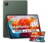 DOOGEE T30MAX Andriod 14 Tablet 4K, Tablet 12 Pulgadas, 10800mAh/33W, 20GB RAM+512GB(TF 2TB) Cámara 50MP+20MP,Helio G99/Octa Core, 4G LTE+5G WiFi/Widevine L1/2560 * 1600/BT5.0/GPS, Verde