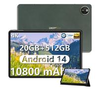 DOOGEE T30MAX Tablet Android 14, 12,4 Pulgadas Tablet 4K, 20GB RAM + 512GB ROM/2TB, 10800mAh, 50MP+20MP, G99, OTG, TUV, Huella Lateral, Reconocimiento Facial, Bluetooth 5.0