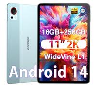 DOOGEE T30S Tablet Android 14 11" 2.4K Tablet Touch de 16GB RAM + 256GB ROM/TF 1TB, Tableta con Tarjeta Sim/Octa Core /13MP+8MP/Batería de 8580mAh / Widevine L1, Azul