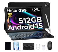 DOOGEE T40 PRO Android 15 Tablet de 12 pulgadas - 2025 Nueva Tablet con teclado/lápiz/ratón/funda, Helio G99, 10800 mAh, 20(8+12) GB RAM +512GB ROM(2TB TF), pantalla 2.4K, 16MP, 4G LTE, Dual SIM