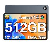 DOOGEE T40 Pro Tablet 12 Pulgadas, Tablet Android 14 Helio G99, 20GB RAM+512GB(TF 2TB) Gaming Tablets, Baterías 10800mAh(Type-c) 2.4K Pantalla IPS, 16MP+8MP/Dual SIM 4G/5G WiFi/BT5.0/GPS