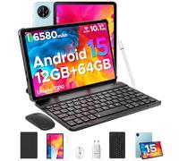 DOOGEE Tab A9 Android 15 Tablet 10 Pulgadas para Niños, Tablet con Teclado y Lapiz, 6580mAh, 12GB RAM+ 64GB ROM, Cámara Principal 8MP, Altavoces Duales, Face ID,Tablets PC con Funda & Raton 2025