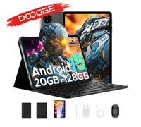 DOOGEE Tab A9 Pro Tablet PC Android 15 10.1" Display 20GB RAM(4+16) 128GB ROM 6580mAh Battery Dual Speakers Wifi Tablet PC Gray Full Set