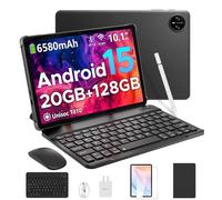 DOOGEE Tab A9 Pro VIP Tablet 10 Pulgadas, Andriod 15 Tablet con Teclado y Lapiz, 16GB RAM+128GB ROM(2TB TF MAX), HD IPS Pantalla, 6580mAh, WiFi5 2.4/5GHz/8MP+5MP/Facial ID/GMS/BT5.0/3.5mm Jack