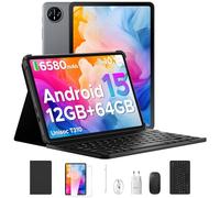 DOOGEE Tab A9 Tablet 10 Pulgadas, 6580mAh, Tablet con Teclado y Lapiz 12GB RAM+ 64GB ROM, Tableta Andriod 15, Tableta Infantil Cámara Principal 8MP, Altavoces Duales, Bluetooth 5.0, 3.5mm, Face ID