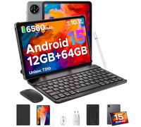 DOOGEE Tab A9 Tablet 10 pulgadas Android 15, Tablet con teclado/lápiz/ratón/funda, 12 GB de RAM + 64 GB de ROM (TF 2TB), 6580 mAh, Unisoc T310, Dual Speaker, 5G WiFi, HD IPS, 8MP, GMS, BT5.0, 3.5 mm